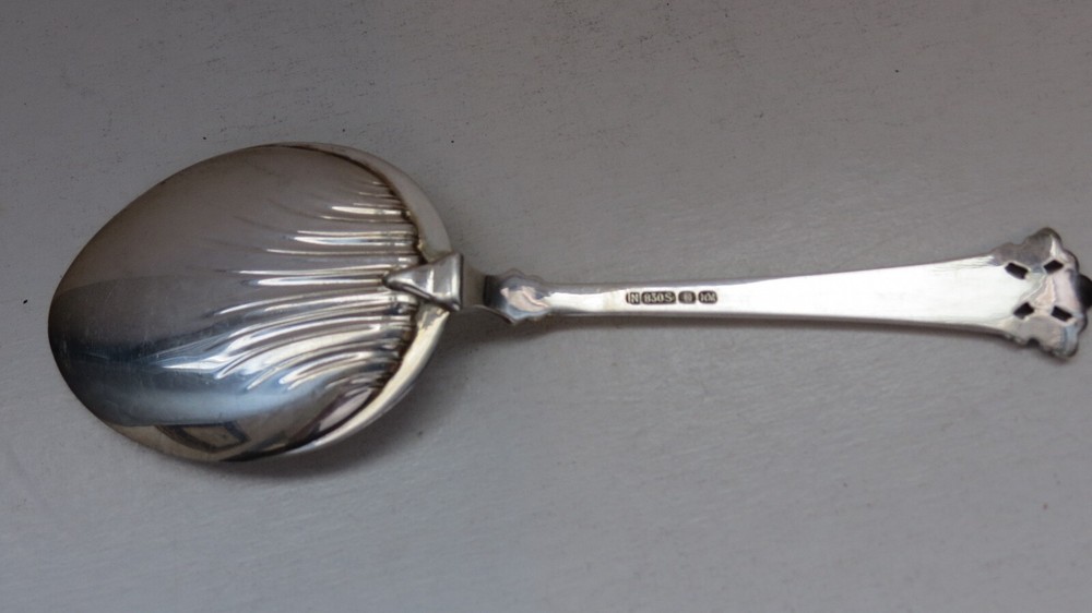 Anitra Solid small Pastry Spoon by Magnus Aase 830 Silver Norway