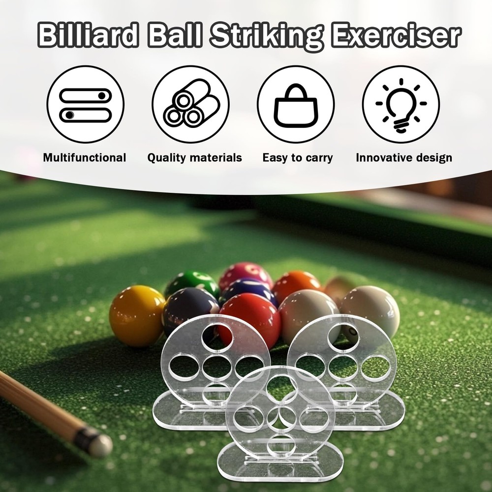 3 Pack Billiards Training Aids, Pool Cue Exerciser Trainer, Billiards Trainin...