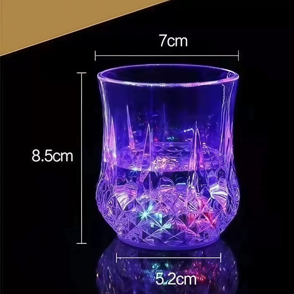 4 PCS Plastic Glow Cups – Pineapple, Water-Sensing, Color-Changing