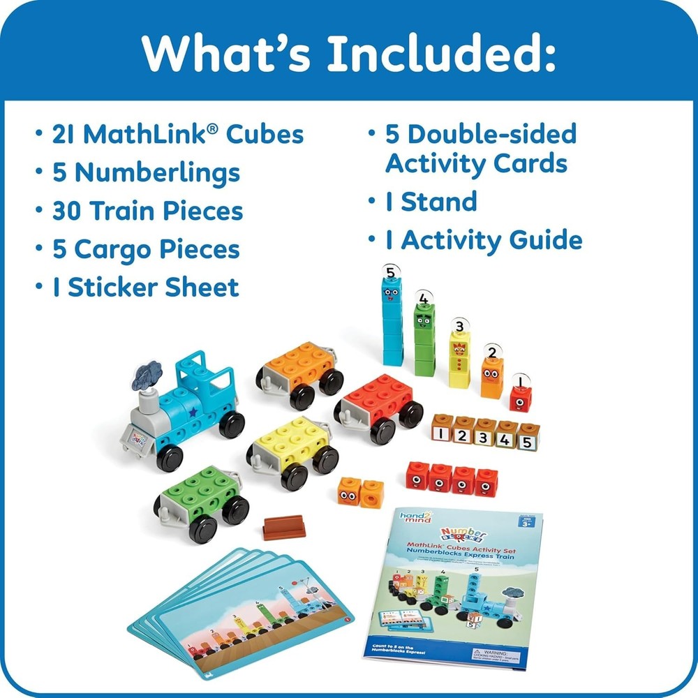 Interactive Numberblocks Express Train Activity Set - 21 MathLink Cubes Included
