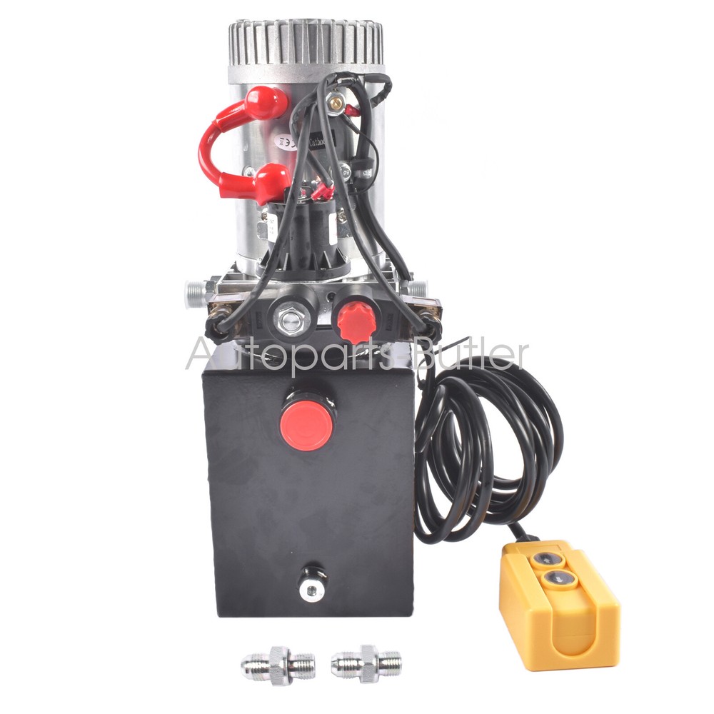 Hydraulic Power Unit Hydraulic Pump 12V Double Acting 4 Quart Dump Trailer