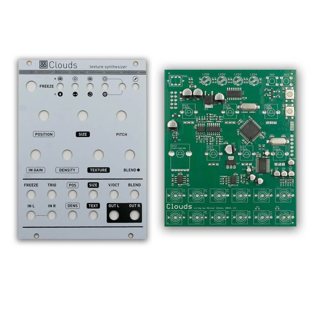 Clouds PCB & Panel - Texture Synthesizer Eurorack Module by Sound Study Modular