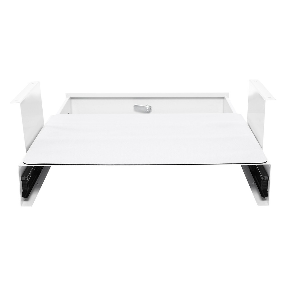 Under Desk Mounted Pull-Out Drawer, Sturdy Iron Construction, Non-Toxic and