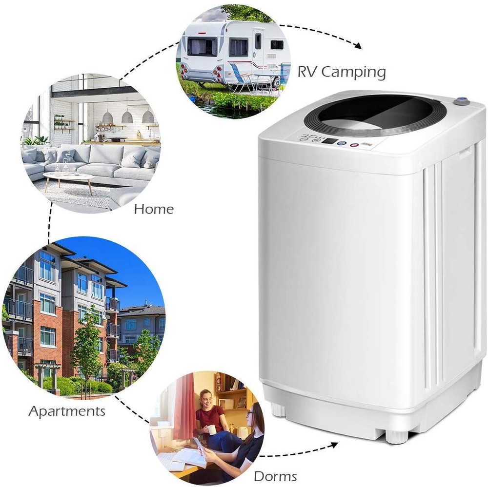 Portable Washing Machine, Full Automatic Washer and Dryer Combo, with Built-i...
