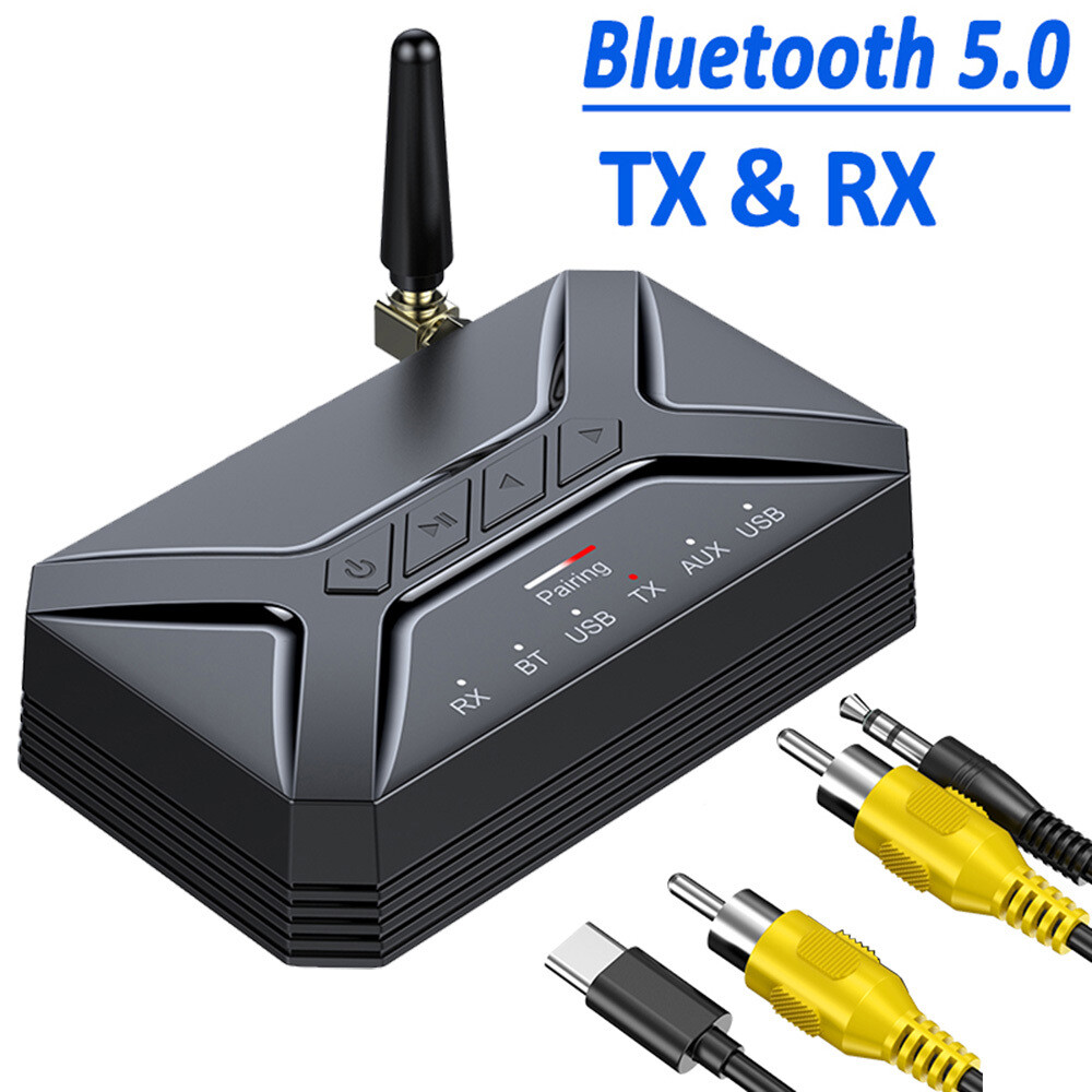 Bluetooth 5.0 Transmitter & Receiver Wireless Adapter For Home stereos/speakers