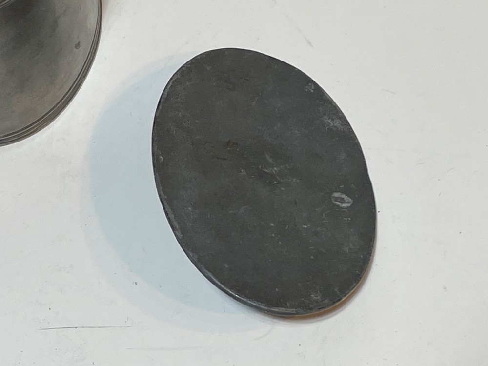 ANTIQUE PEWTER TOBACCO BOX / CONTAINER