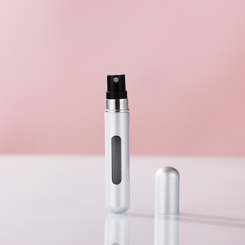 5ml Perfume Refill Bottle w/ Spray - Empty Travel Atomizer Leak-Proof