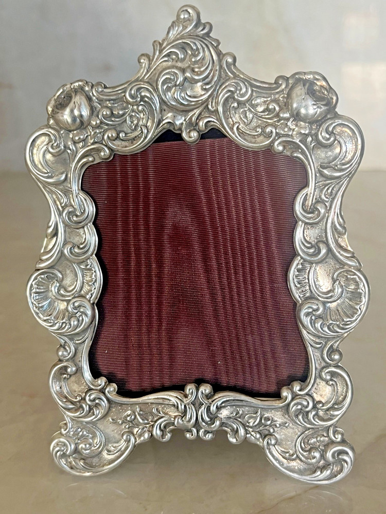 Vintage GORHAM Silver Plate Picture Frame Repousse Design 3-5/8" x 5"- No Glass