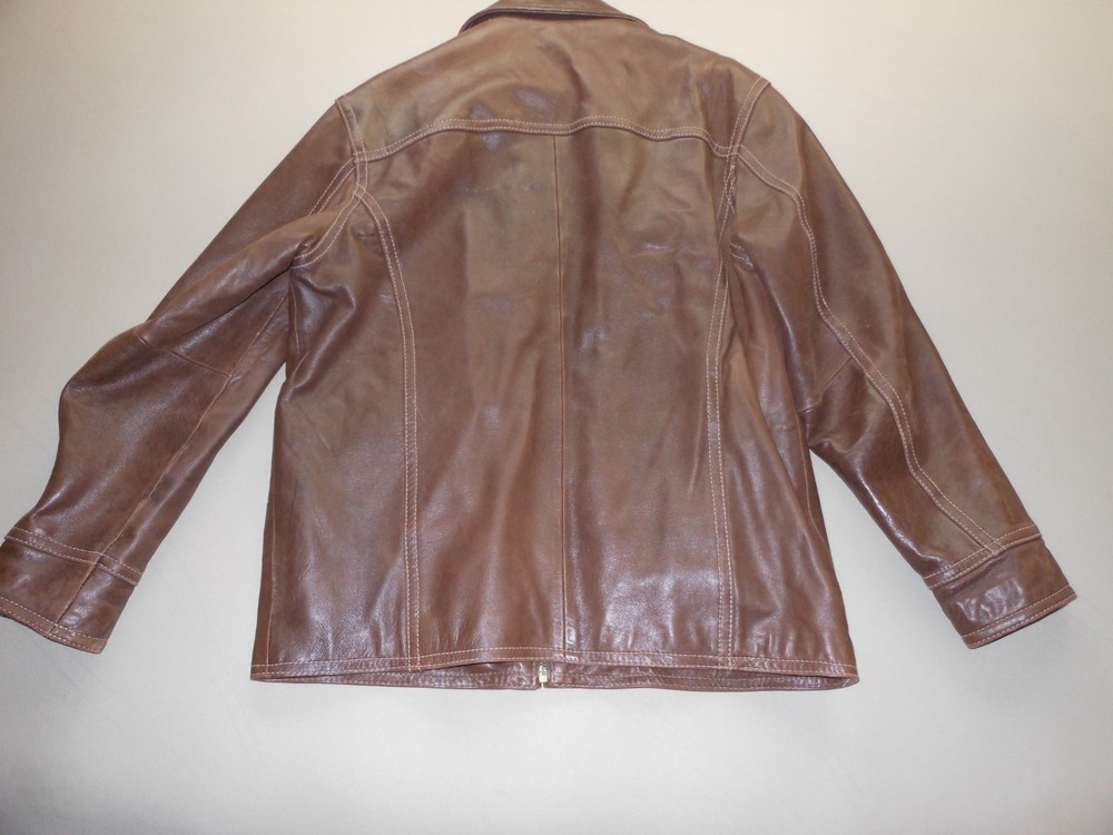 Wilson Large Brown Leather Jacket with Thinsulate Lining
