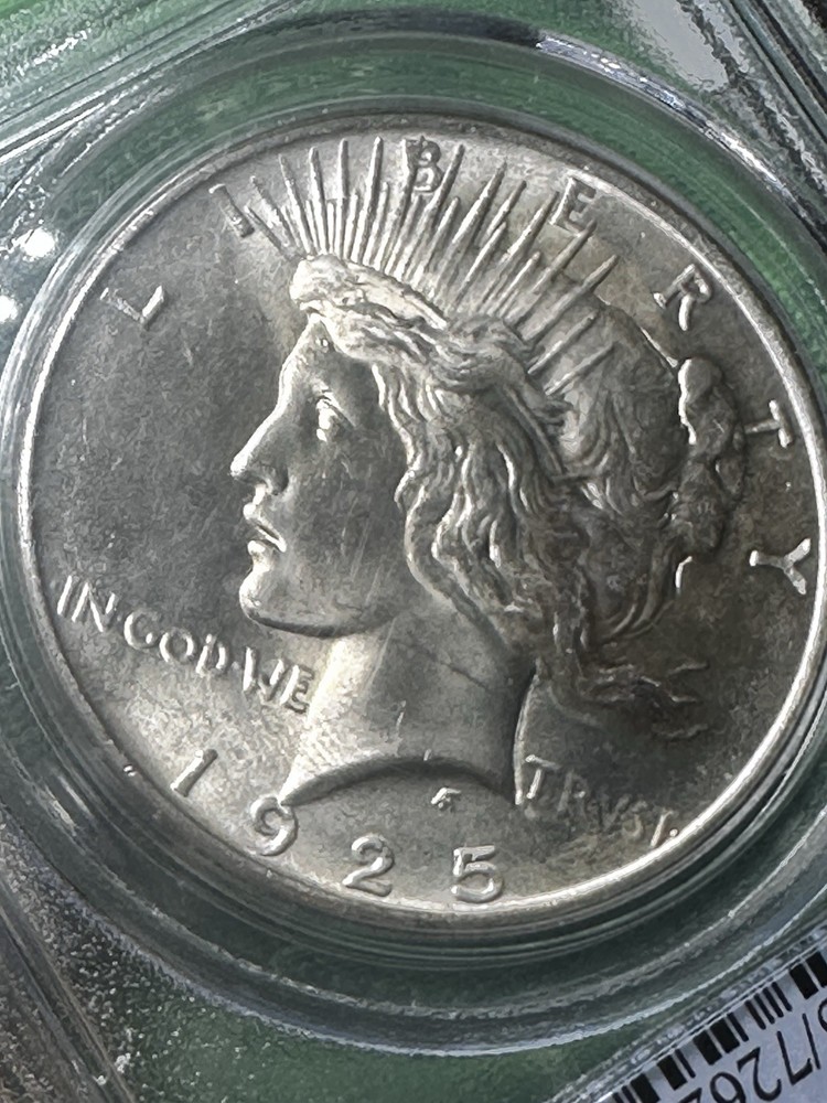 1925 Peace Silver Dollar MS65 PCGS Blue Label