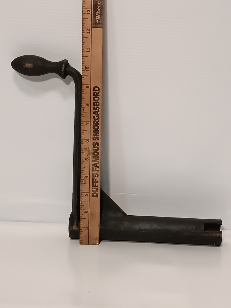 Unbranded Vintage Solid Brass Crank Handle with Keyed/Slotted Hub, As Shown