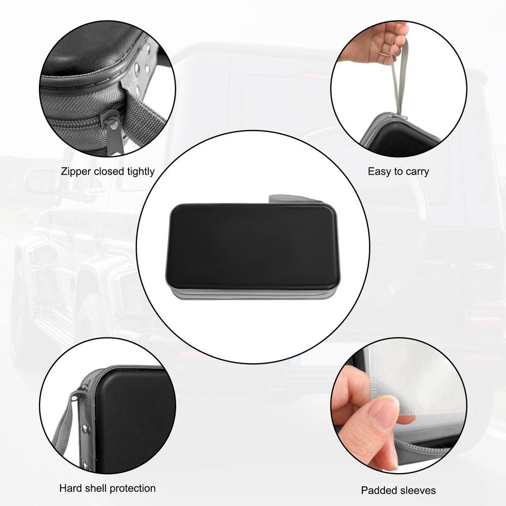 96 Capacity CD Case Organizer Portable Hard Plastic DVD Storage Holder Storage