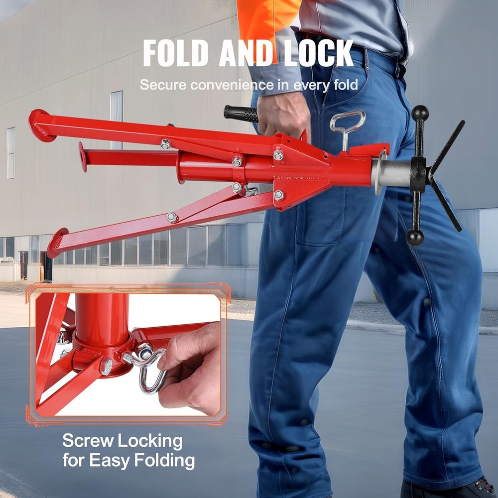 Heavy-Duty Pipe Stand Adjustable Folding Pipe Jack Stand | Sturdy Construction
