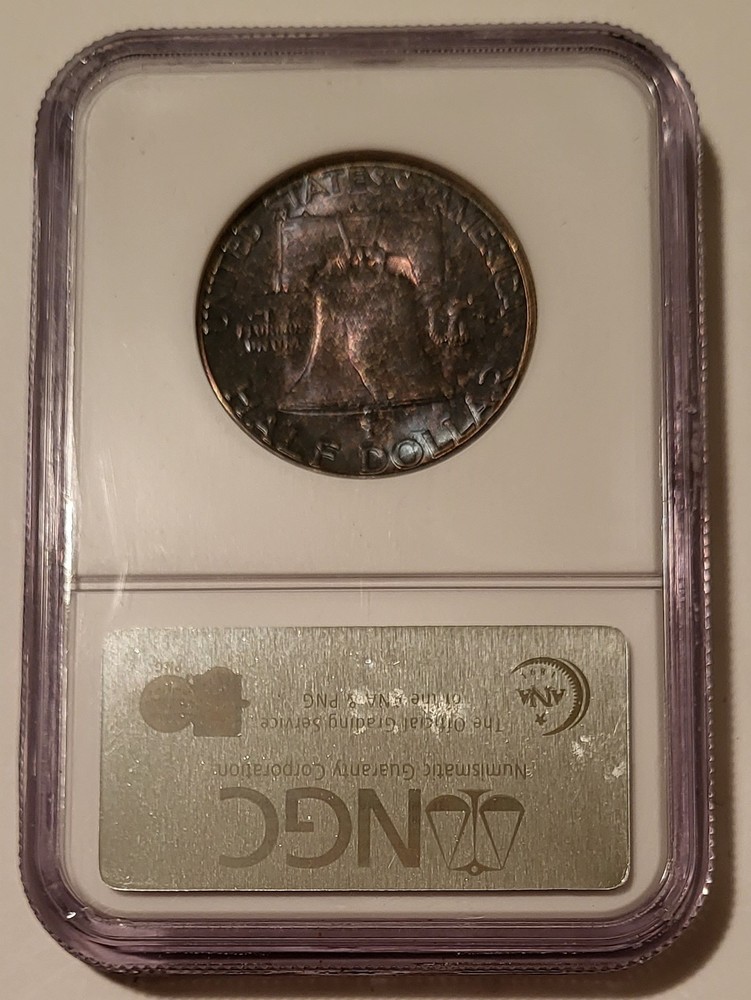1958 Franklin Half Dollar MS66 NGC Toned