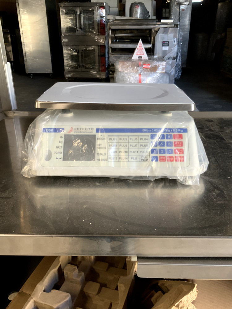 Detecto D60 60lb Electronic Price Computing Scale for Grocery