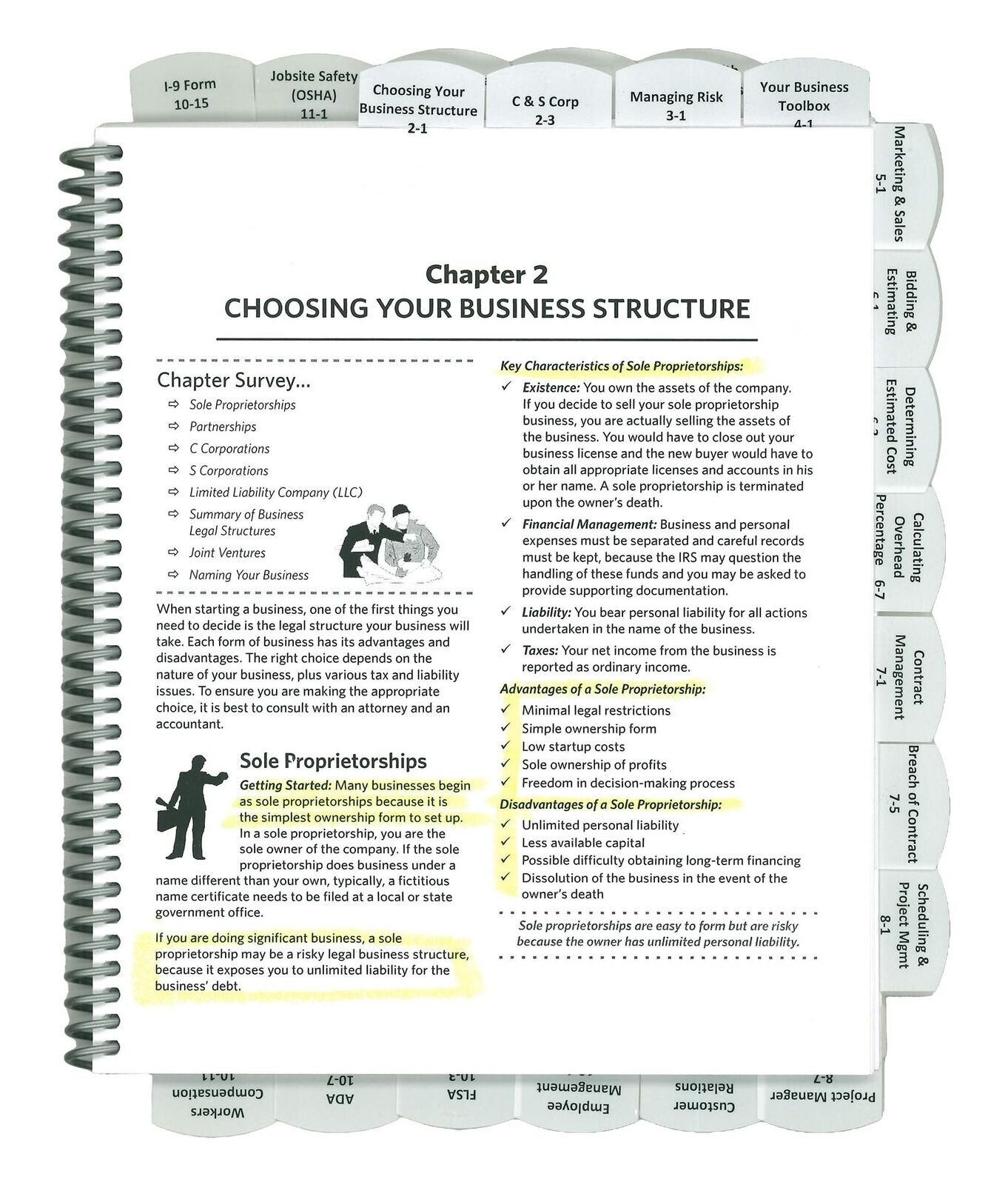 Highlighted and Tabbed - Basic 14th Edition NASCLA Contractors Guide to...