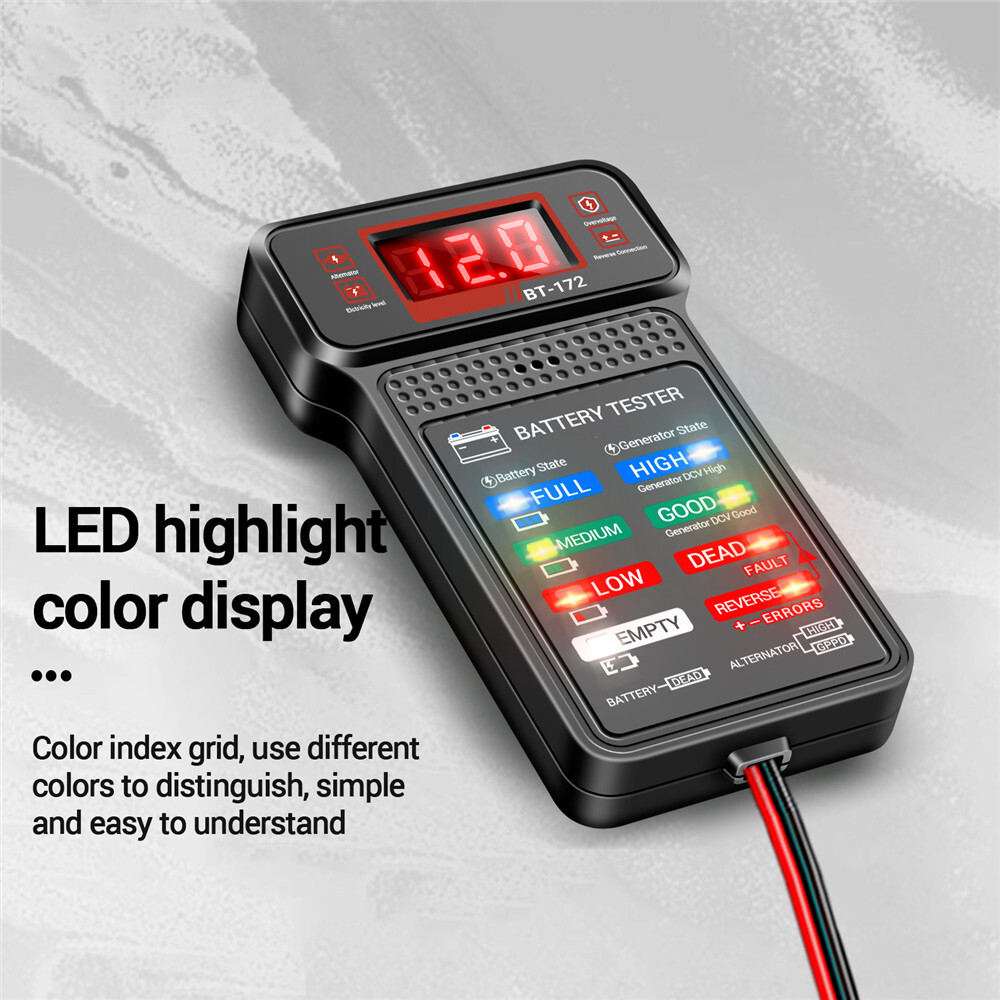 12V Battery Tester Battery Load Tester Battery Analyzer Battery Status-Indicator