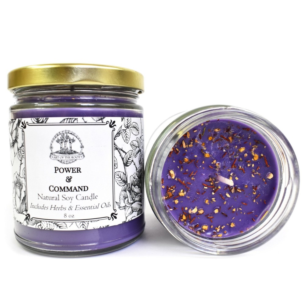 Power & Command Soy Spell Candle Influence Control Dominance Hoodoo Wiccan Pagan