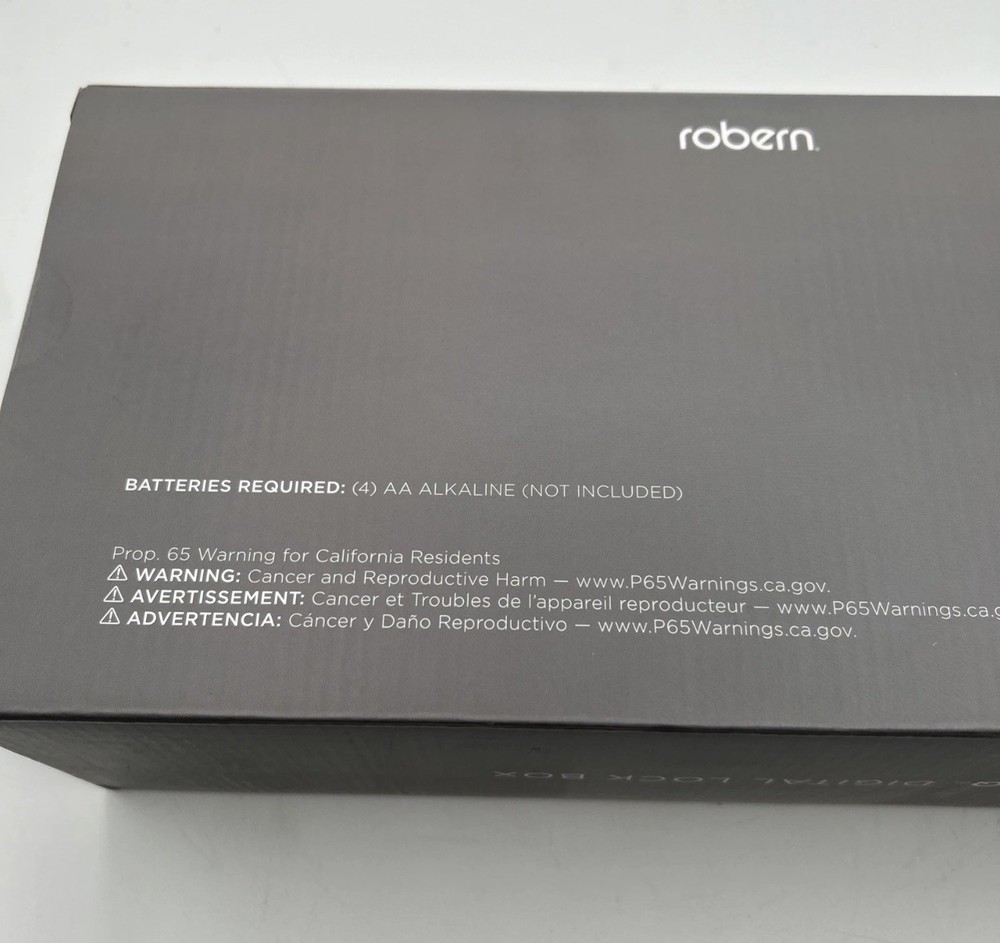 Robern IQ Digital Lock Box Electronic Safe Secure Storage for Meds & Valuables