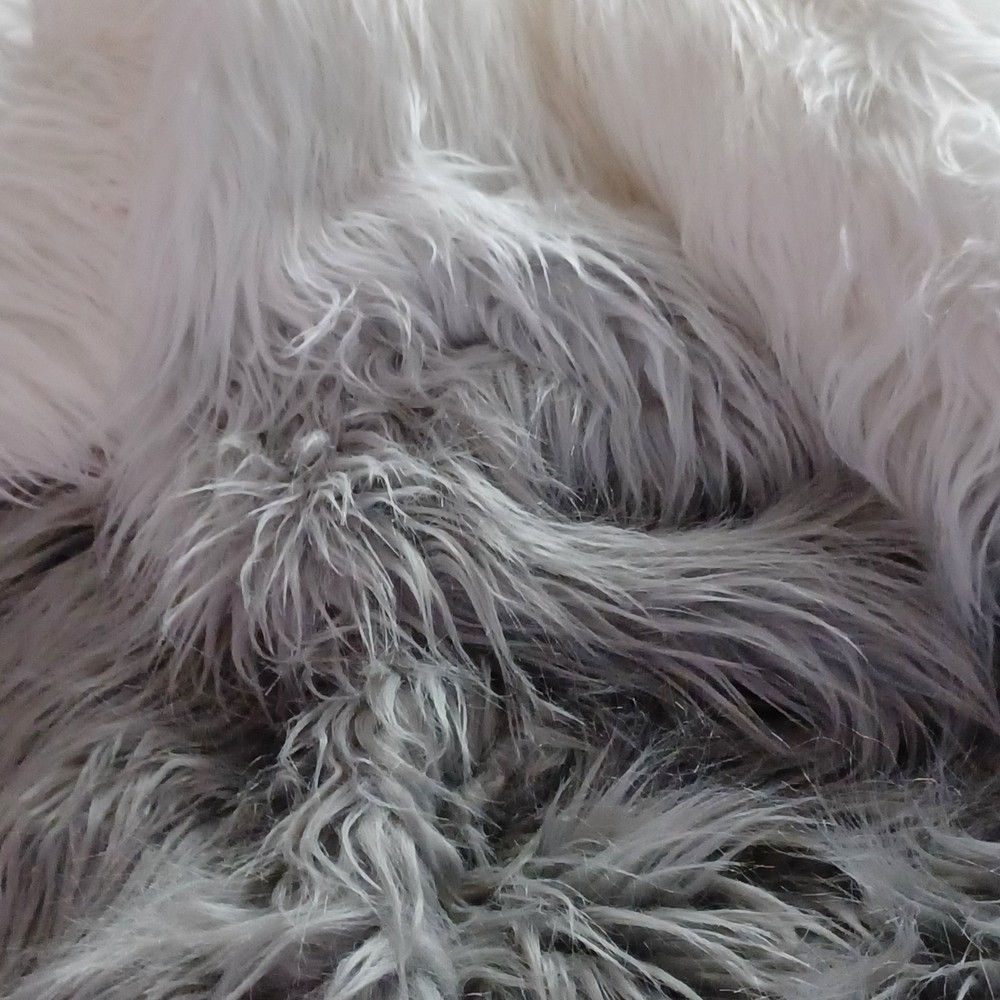 Pottery Barn Teen Snowcone Himalayan Faux Fur Bean Bag Cover Gray White NWT