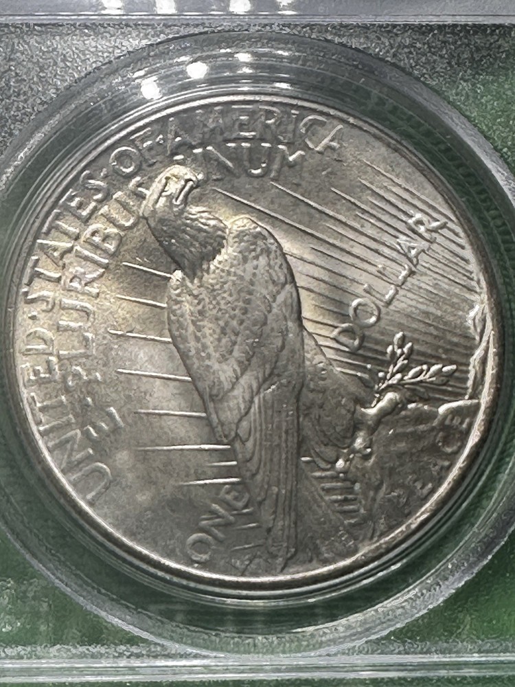 1925 Peace Silver Dollar MS65 PCGS Blue Label
