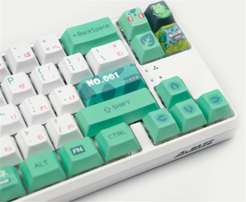 Bulbasaur Keycap PBT Sublimation Mechanical Keyboard Button Cherry MX 128 keys