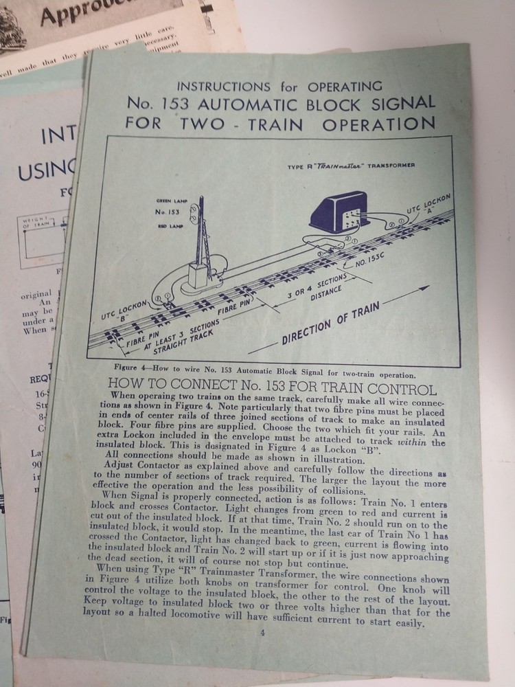 1946 Instructions For Assembling & Operating Lionel Trains & 7 Instruction Lot