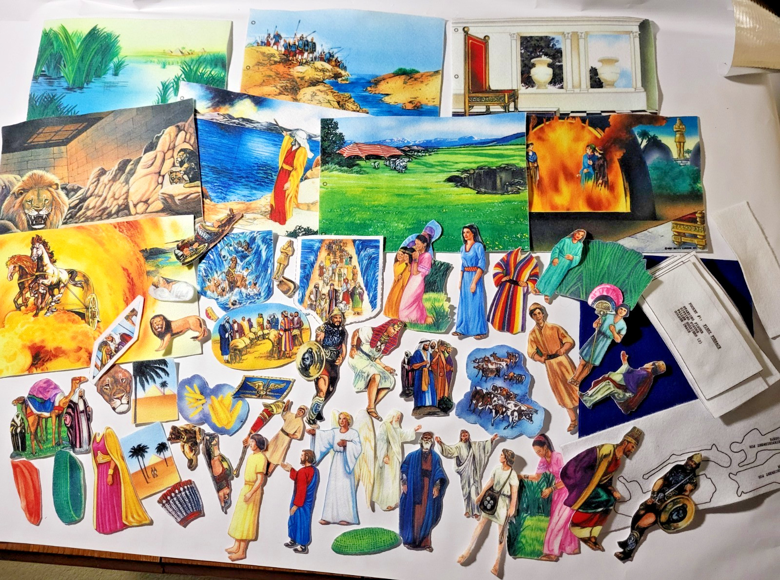 Betty Lukens 1987 Quiet Book Bible Felt Flannelgraph Lot Gently Used-incomplete