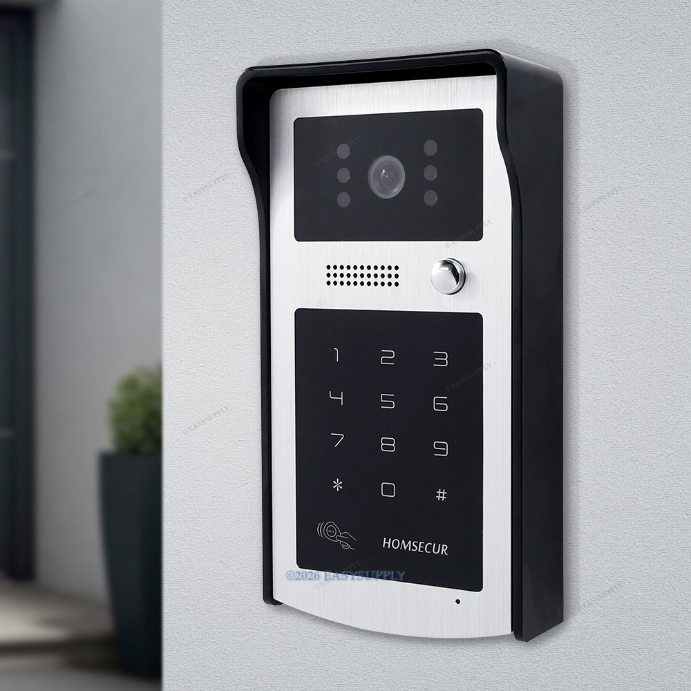 Silver Camera Password & ID Access For Video Door Entry Phone Call System