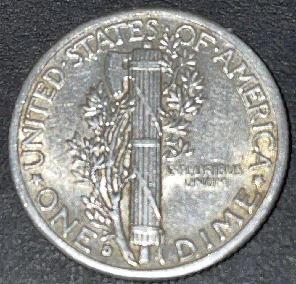 1941 D MERCURY SILVER DIME VF; .90 SILVER
