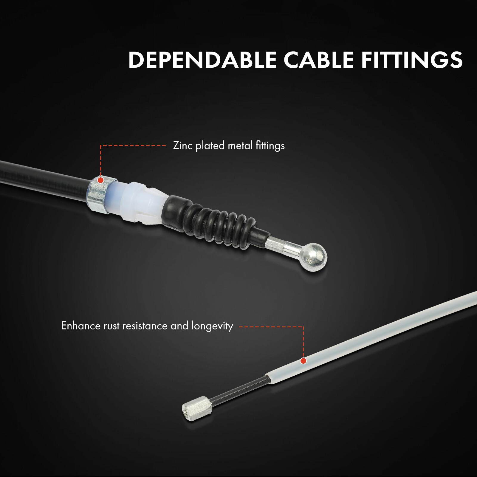 2pcs Rear LH & RH Parking Brake Cable for Audi A3 Quattro Volkswagen Golf Jetta