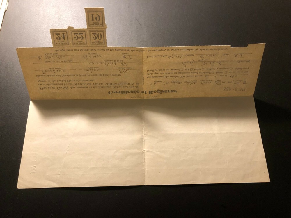 Rare WWII War Ration Book one: September 6, 1943