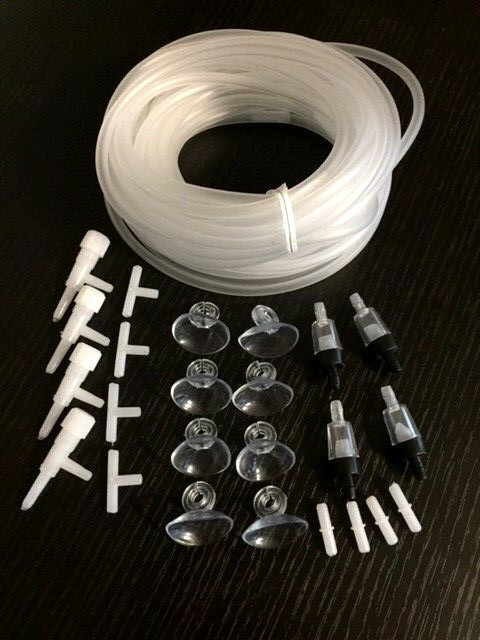 Aquarium Air Line Tubing SUPER KIT. 40' Tubing,Cups,Valves,SEE MORE!