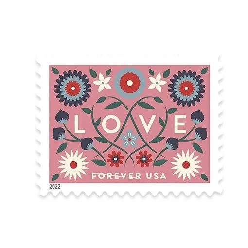2022 Love Forever Stamps - 5 Sheets of 20 First Class Postage Scott #5660-5661