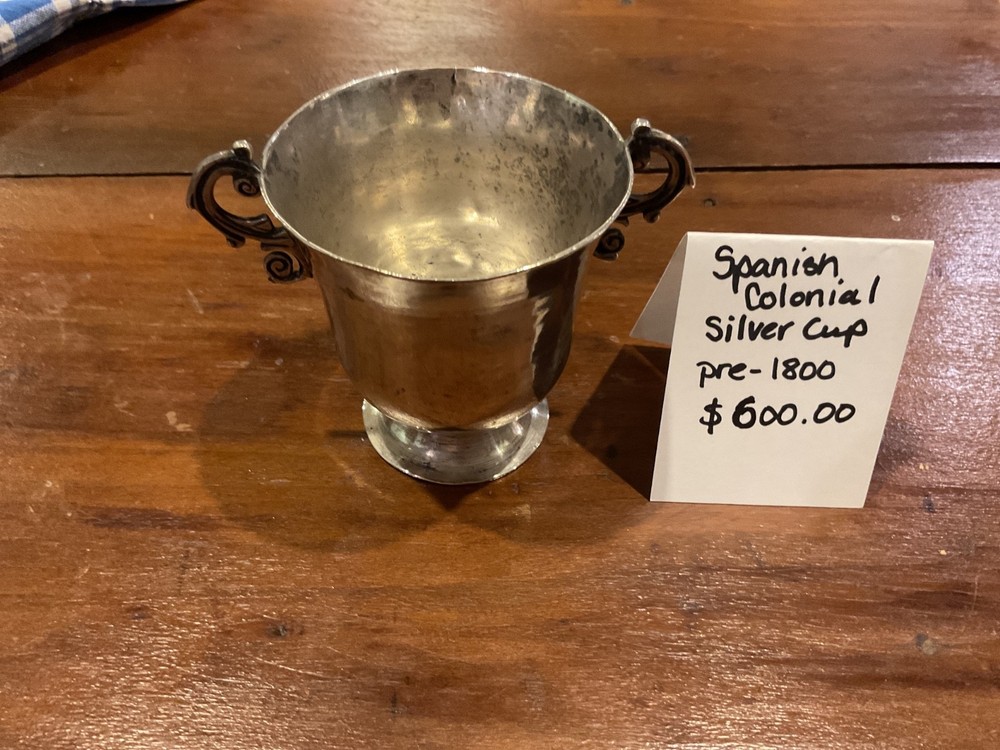 Early Spanish Colonial Style Silver Cup