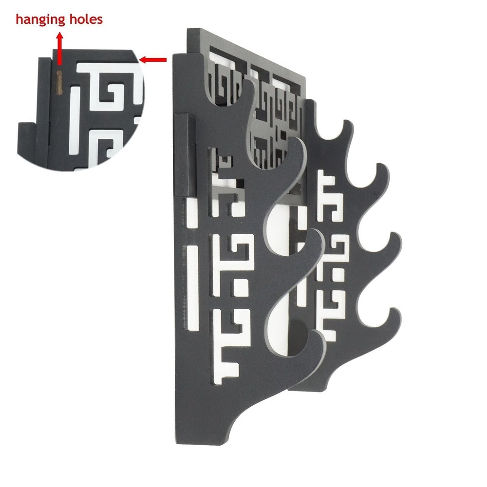 4 Tier Sword Holder Wall Mount Samurai Sword Display Stand Sword Bracket Hang...