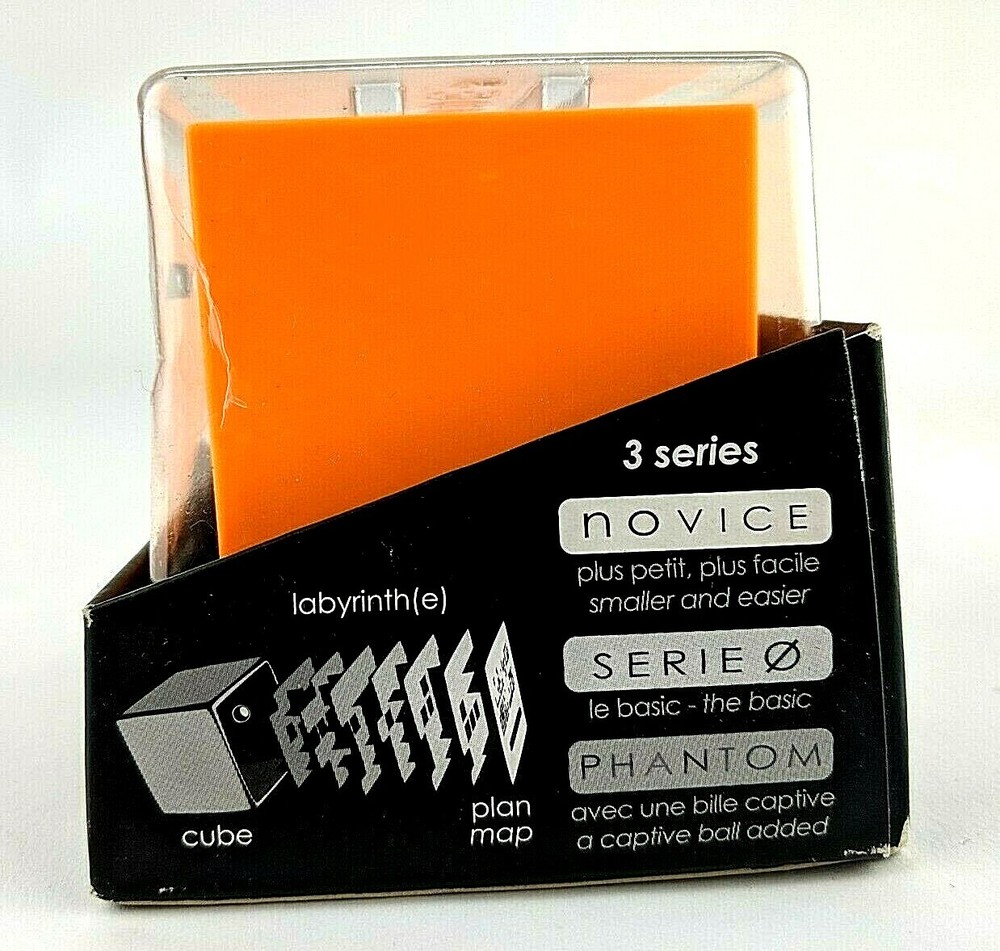 The Original Orange Labyrinth Puzzle Maze Cube Mean 0 Inside 3 NEW