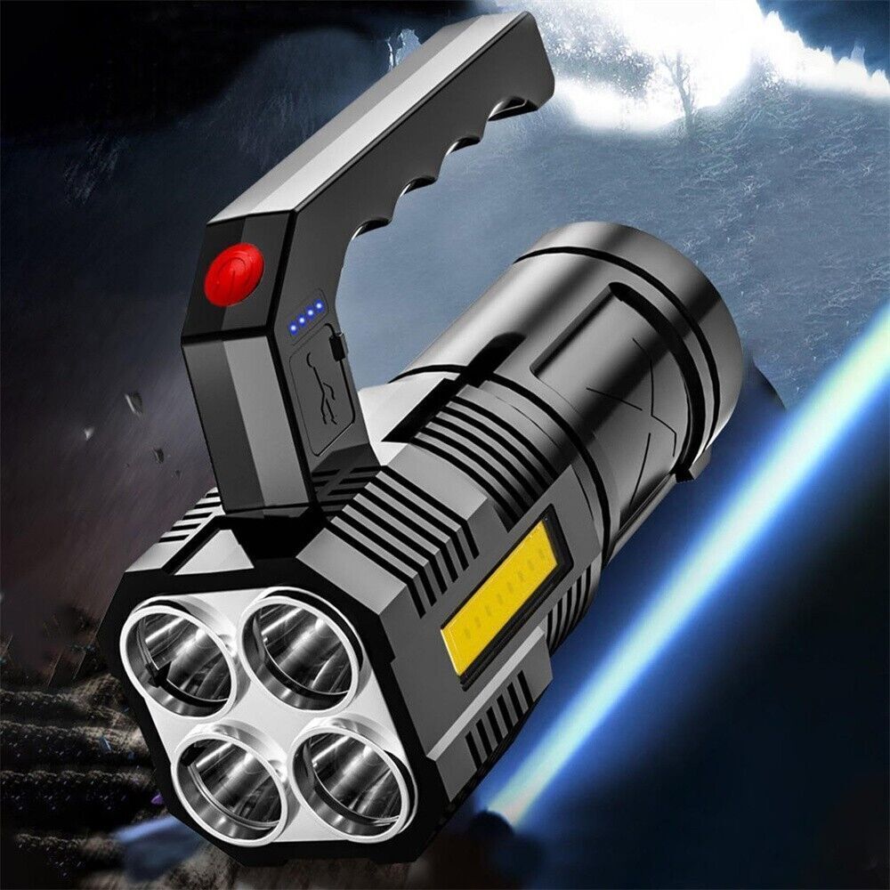 9000000 Lumens Super Bright LED Flashlight Tactical Rechargeable LED Work Lights