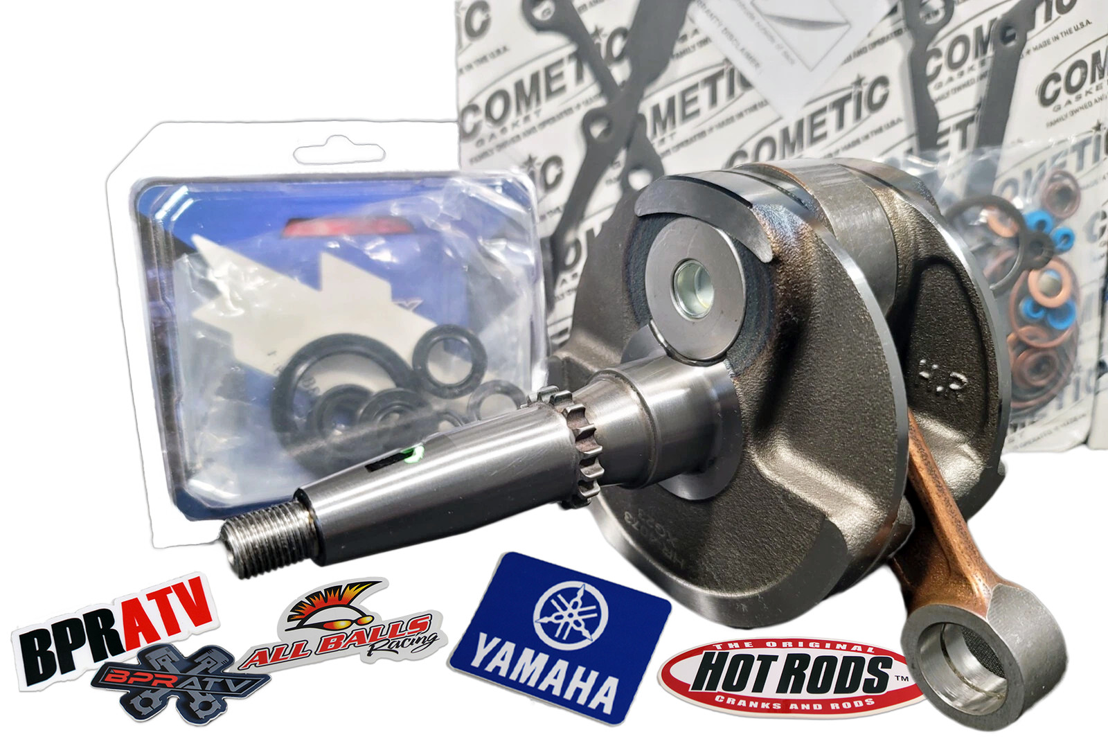 Yamaha YFZ450 Bottom End Engine Rebuild Kit Hot Rods Crank SKF Bearings Gaskets