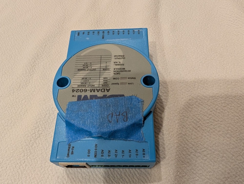 Advantech ADAM-6017 8CH Isolated Analog Input 2-Channel Out Module PARTS ONLY