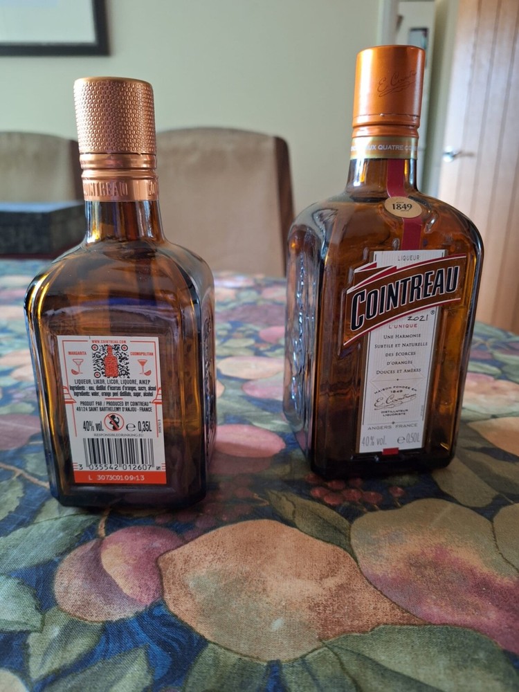 Empty Cointreau bottle, unusual size 35cl