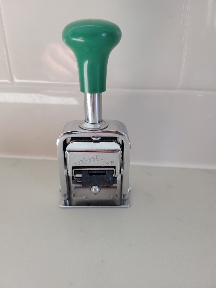 Great Wall Numbering Machine; Model 45, Green Top