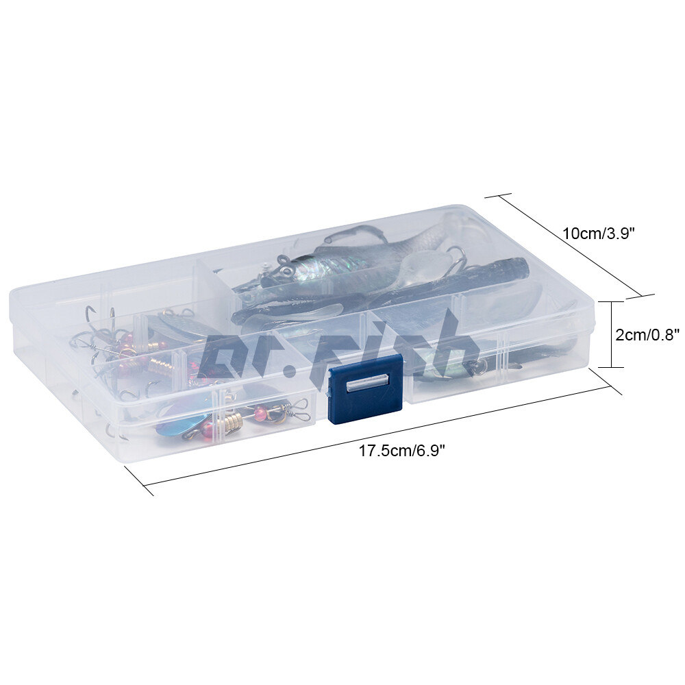 Fishing Tackle Bag Loaded 60pcs Spoon Lure Crankbait 5 Box Storage Mixed Lot US