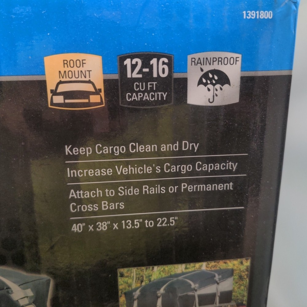 REESE Explore Rainproof Expandable Rooftop Cargo Bag 12-16 CU FT Capacity