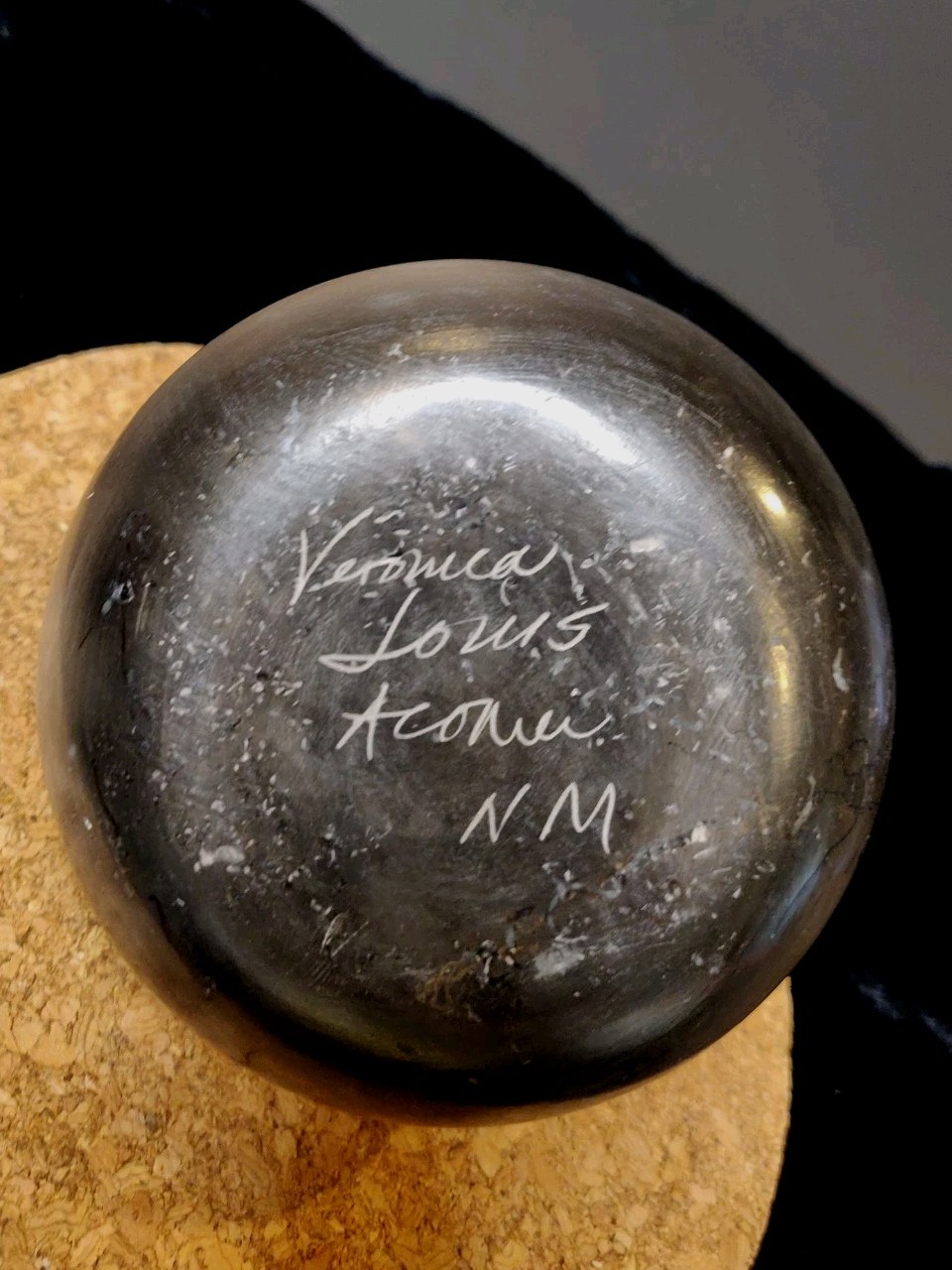 Vintage Signed Veronica Louis Acoma Pueblo Native American Pottery Vase 3.5"X4"