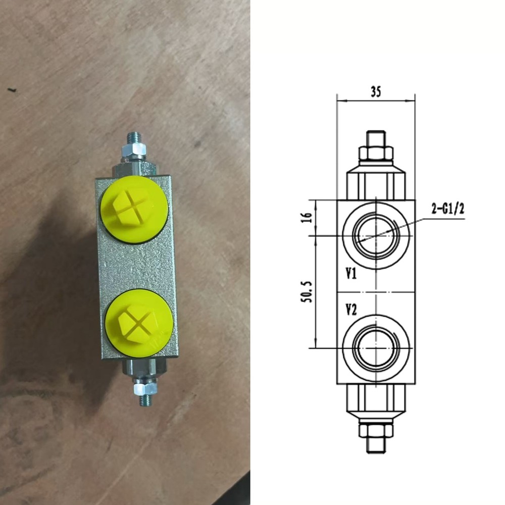 Mini Excavator Cushion Valve Kit Complete for Swivel Motor C-Type Interface