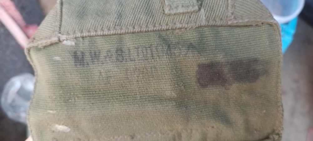 Vintage Cold War British Army 44 Pattern Webbing Pistol Holster, Pouch & Belt