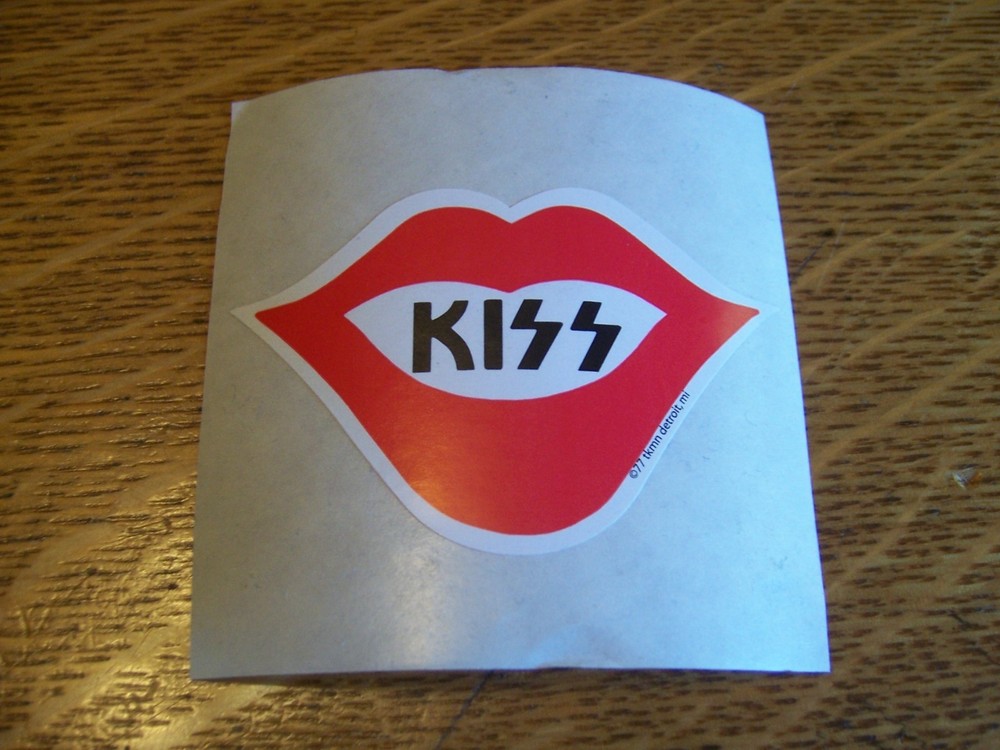 Kiss Lips Sticker 1977 Detroit Rare Mint Radio Promo? Aucoin? Backstage Pass?