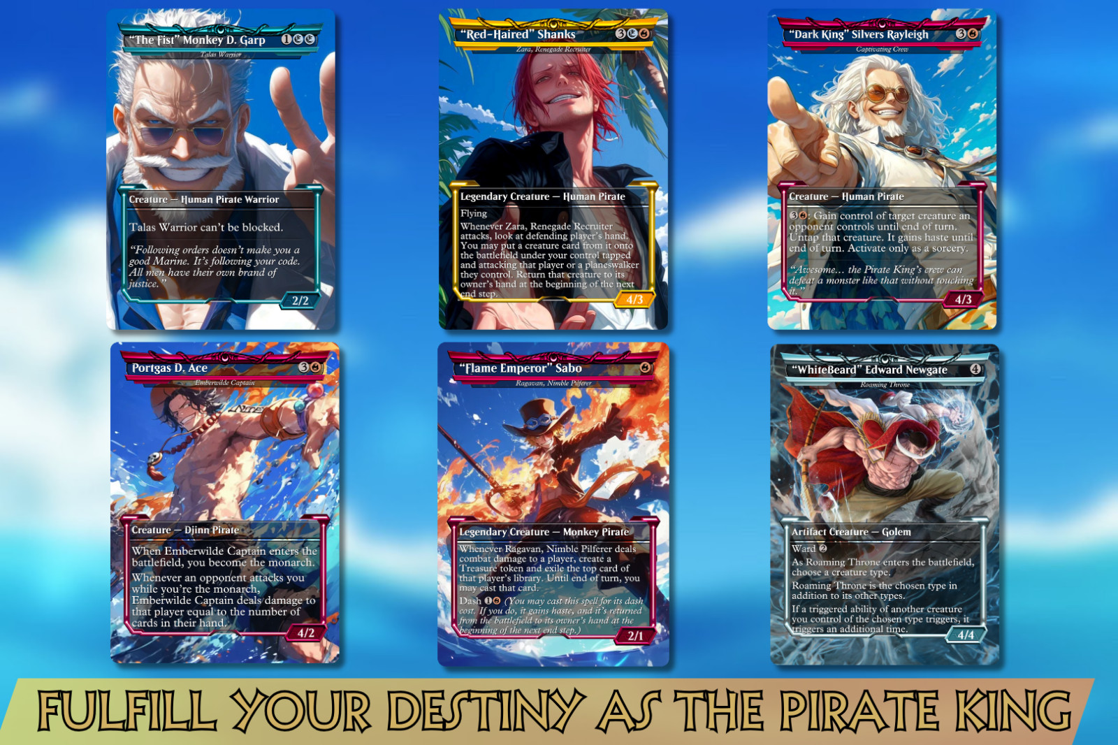 One Piece Pirate Commander MTG Alt-Art Deck. Ready to Play!