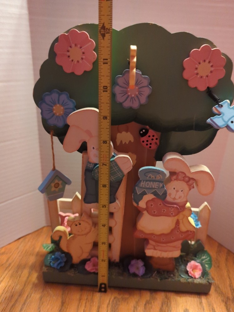 Wood Easter Bunny Easter Decoration Shelf Sitter